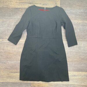 SPANX Black 3/4 Sleeve Crew Neck fit and flare dress size large L B104